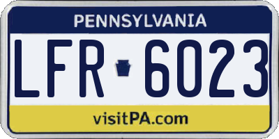 PA license plate LFR6023