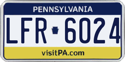 PA license plate LFR6024