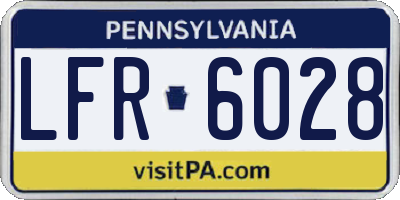 PA license plate LFR6028