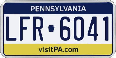 PA license plate LFR6041