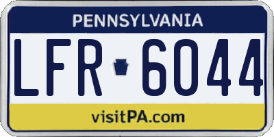 PA license plate LFR6044