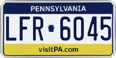 PA license plate LFR6045