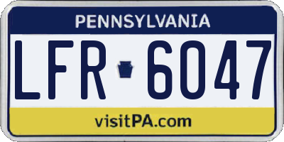 PA license plate LFR6047