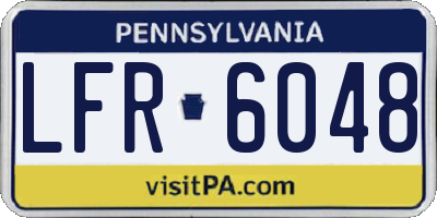 PA license plate LFR6048