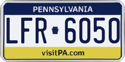 PA license plate LFR6050