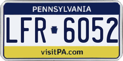 PA license plate LFR6052