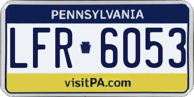 PA license plate LFR6053