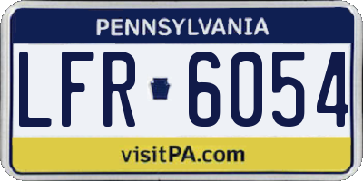PA license plate LFR6054