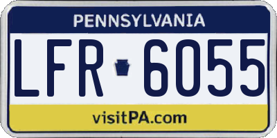 PA license plate LFR6055