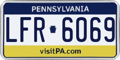PA license plate LFR6069