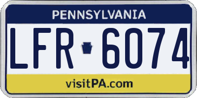 PA license plate LFR6074