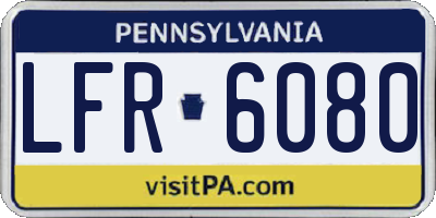 PA license plate LFR6080
