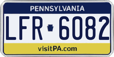 PA license plate LFR6082