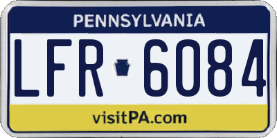 PA license plate LFR6084