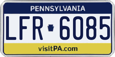 PA license plate LFR6085