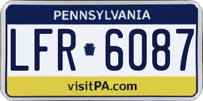 PA license plate LFR6087