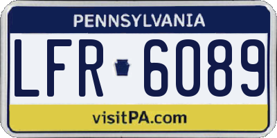 PA license plate LFR6089