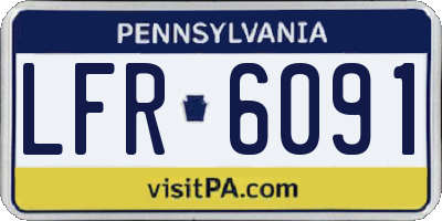 PA license plate LFR6091