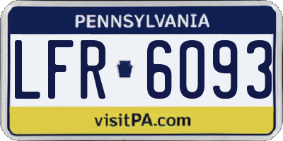 PA license plate LFR6093