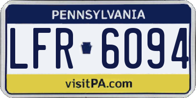 PA license plate LFR6094