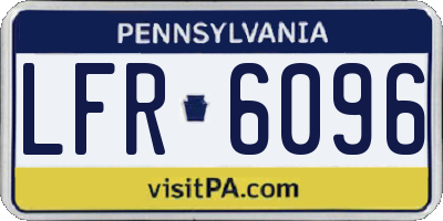 PA license plate LFR6096