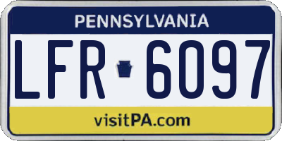 PA license plate LFR6097