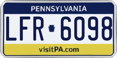 PA license plate LFR6098