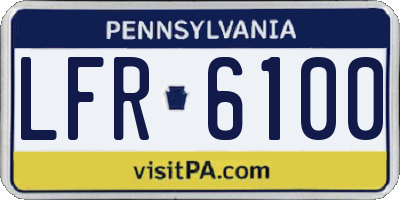 PA license plate LFR6100