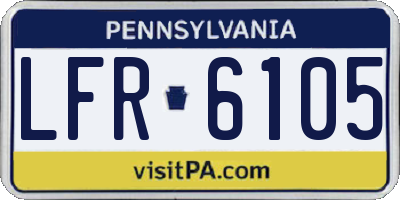 PA license plate LFR6105