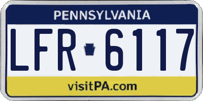 PA license plate LFR6117