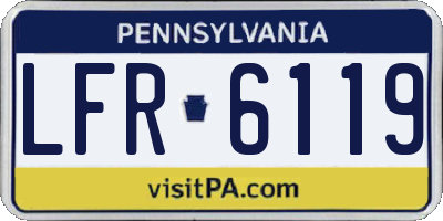 PA license plate LFR6119