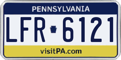 PA license plate LFR6121