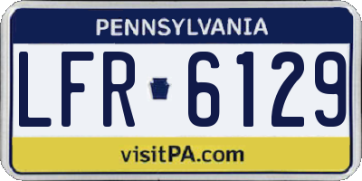 PA license plate LFR6129