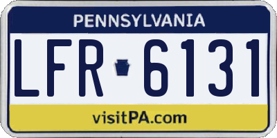 PA license plate LFR6131