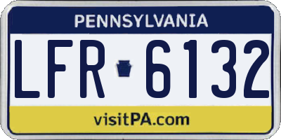PA license plate LFR6132