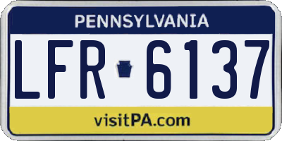 PA license plate LFR6137