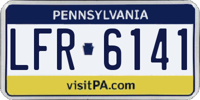 PA license plate LFR6141