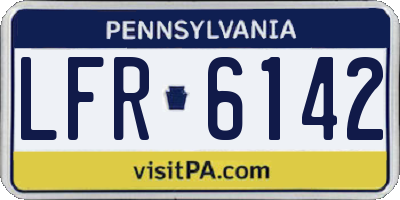 PA license plate LFR6142