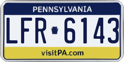 PA license plate LFR6143