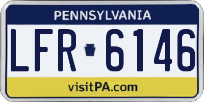 PA license plate LFR6146