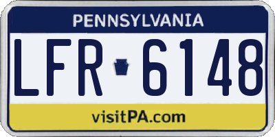 PA license plate LFR6148