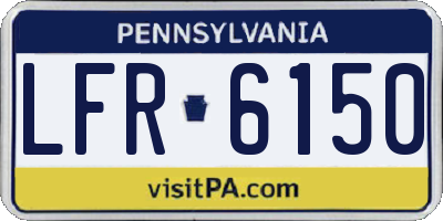 PA license plate LFR6150