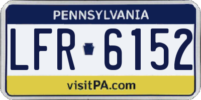 PA license plate LFR6152