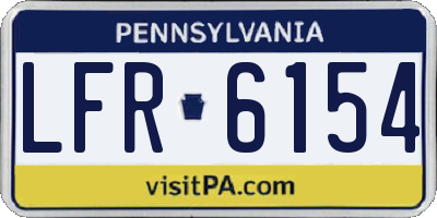 PA license plate LFR6154