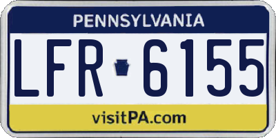 PA license plate LFR6155