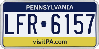 PA license plate LFR6157