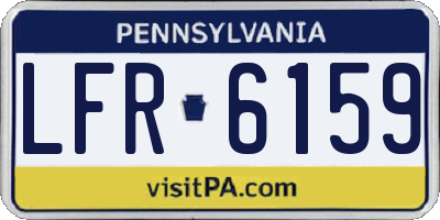 PA license plate LFR6159