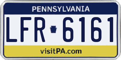 PA license plate LFR6161