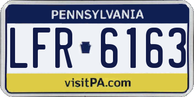 PA license plate LFR6163