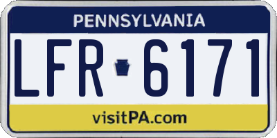 PA license plate LFR6171